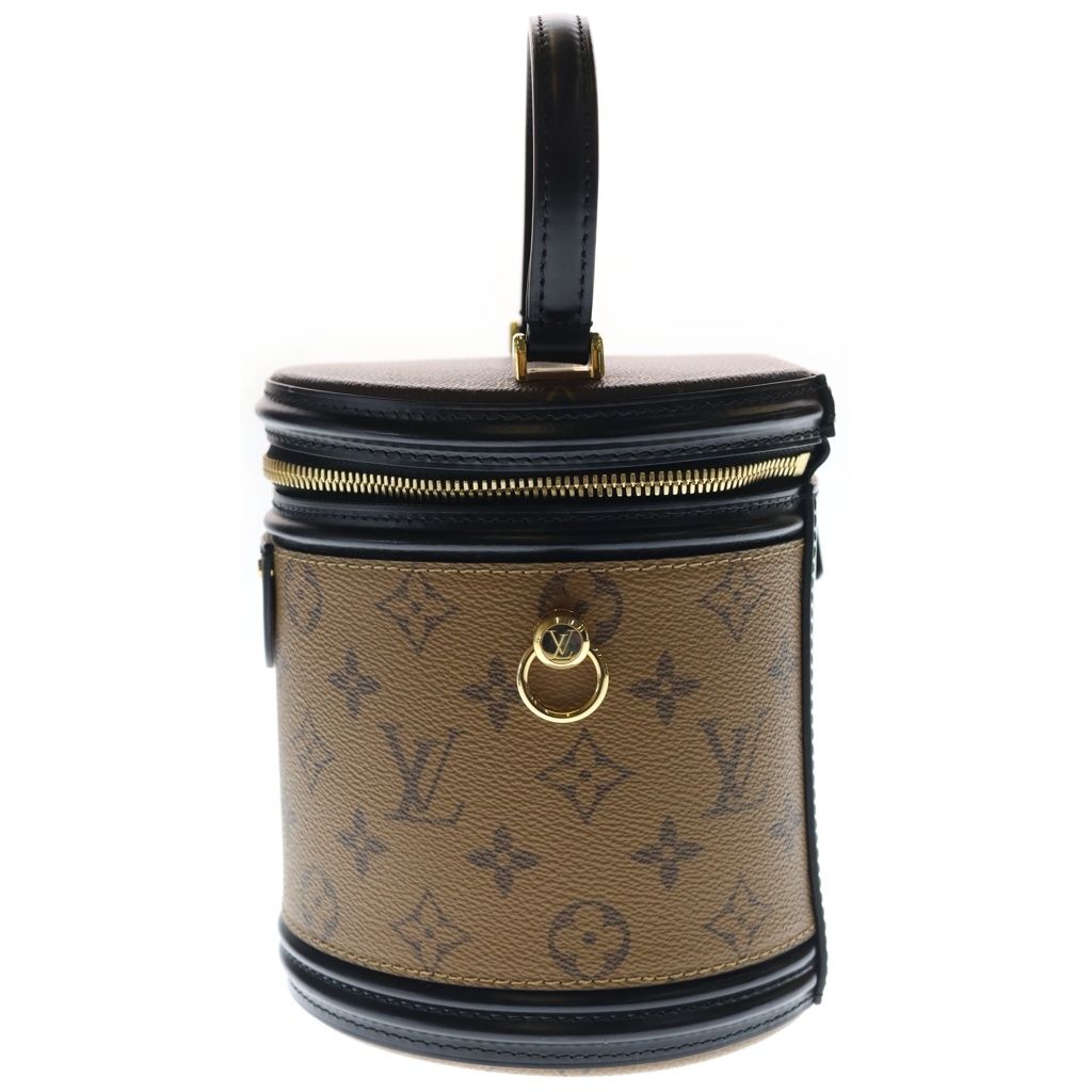 Louis Vuitton Monogram Reverse Cannes 2-Way Shoulder Bag Brown Black Leather — view 3