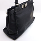 Fendi Peekaboo Selleria Handbag 2-Way Black Silver — view 2