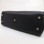 Fendi Peekaboo Selleria Handbag 2-Way Black Silver — view 4