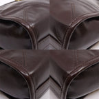 Prada Boni Shoulder Bag Leather Dark Brown Gold — view 5