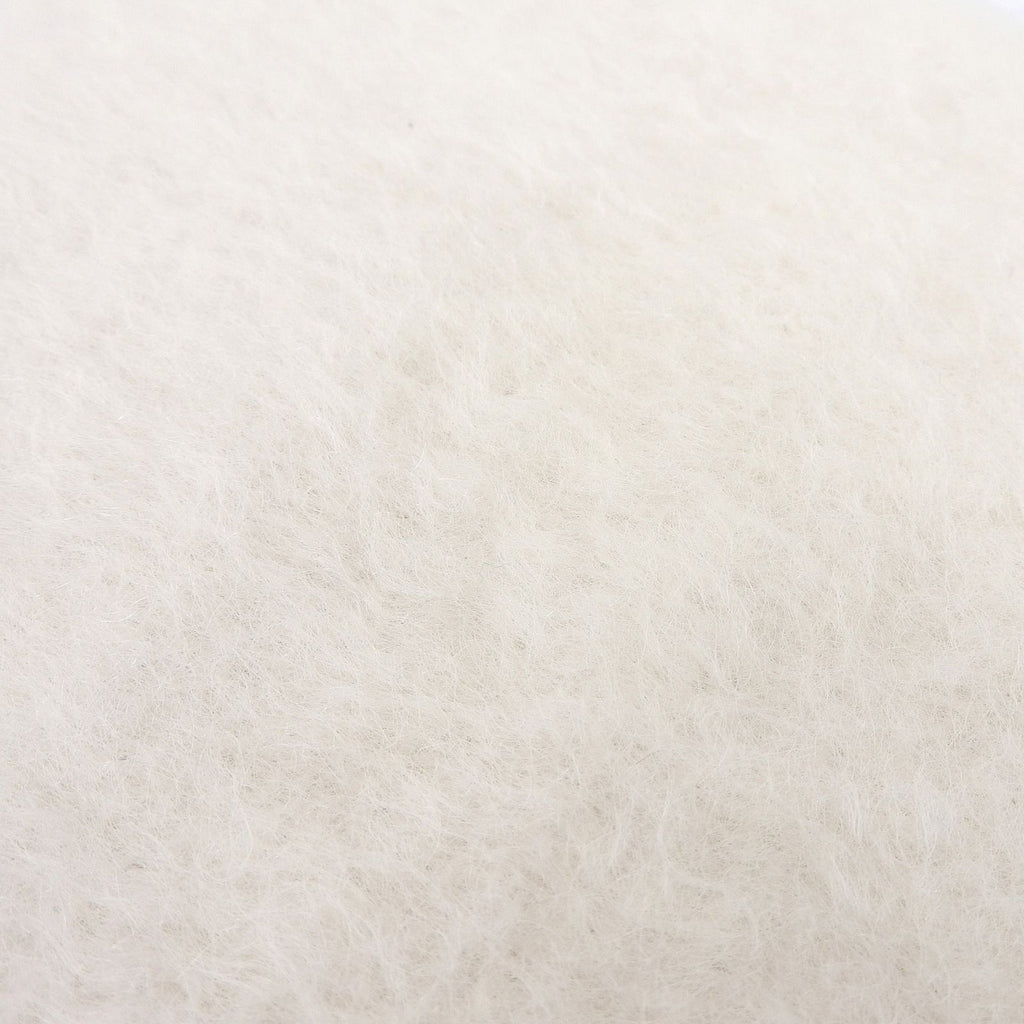 Loewe Mohair Wool Fringe Anag Lambskin Patch Scarf Shawl Ivory — view 6