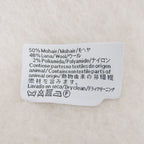 Loewe Mohair Wool Fringe Anag Lambskin Patch Scarf Shawl Ivory — view 8