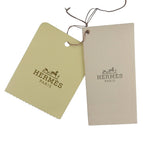 Hermes Rectoverso Cashmere Logo Embroidery Scarf with Fringe Brown — view 8