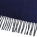 Hermes Rectoverso Cashmere Marine Ocean Bicolor Logo Embroidery Scarf with — view 6