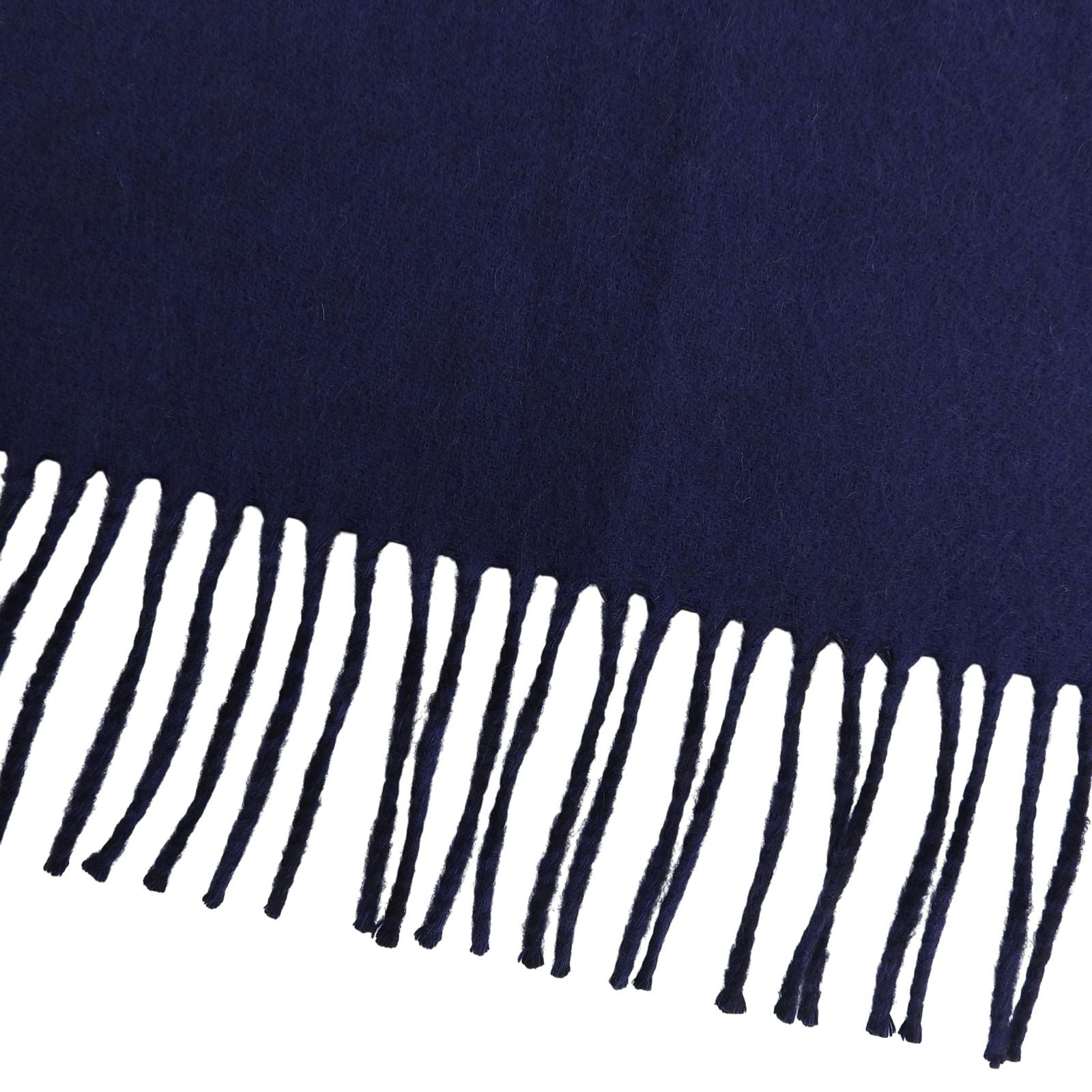 Hermes Rectoverso Cashmere Marine Ocean Bicolor Logo Embroidery Scarf with — view 6