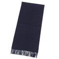 Hermes Rectoverso Cashmere Marine Ocean Bicolor Logo Embroidery Scarf with