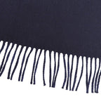 Hermes Rectoverso Cashmere Marine Ocean Bicolor Logo Embroidery Scarf with — view 5