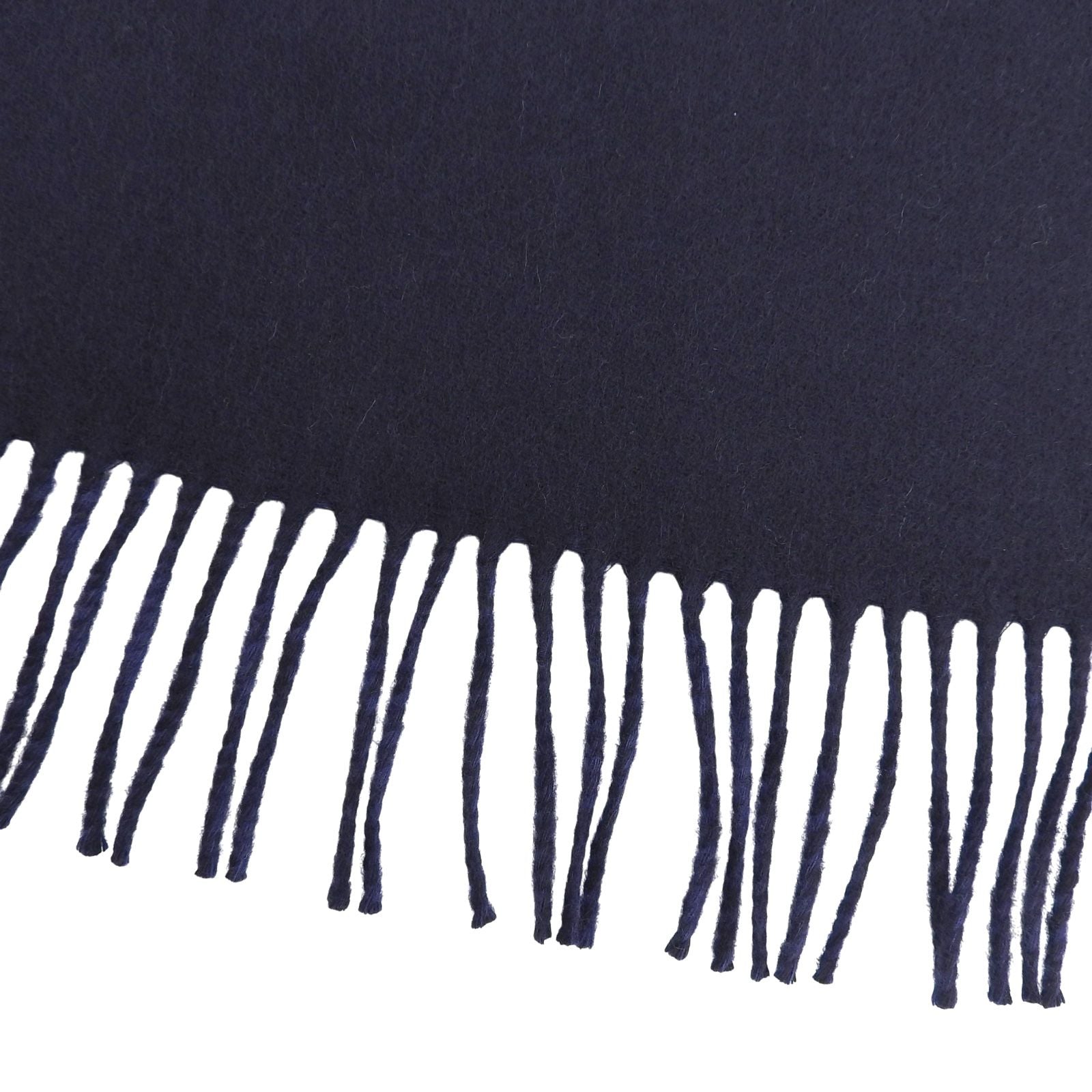 Hermes Rectoverso Cashmere Marine Ocean Bicolor Logo Embroidery Scarf with — view 5