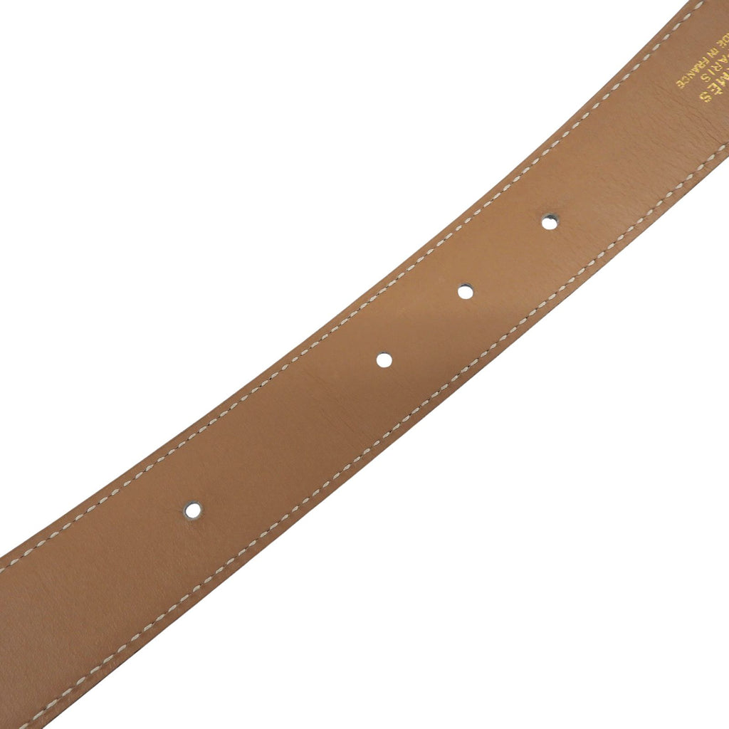 Hermes Vintage Constance Gold Reversible Leather Belt Black 75 — view 8