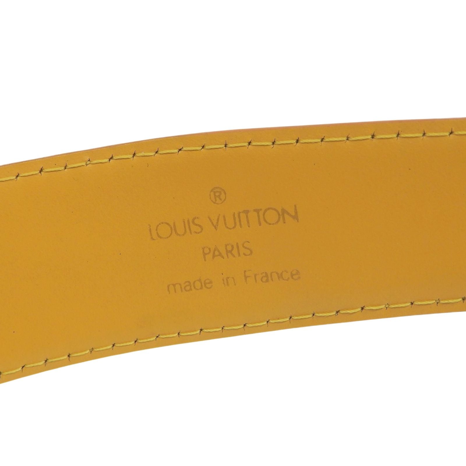 Louis Vuitton Ceinture Epi Leather Belt Yellow Gold — view 8