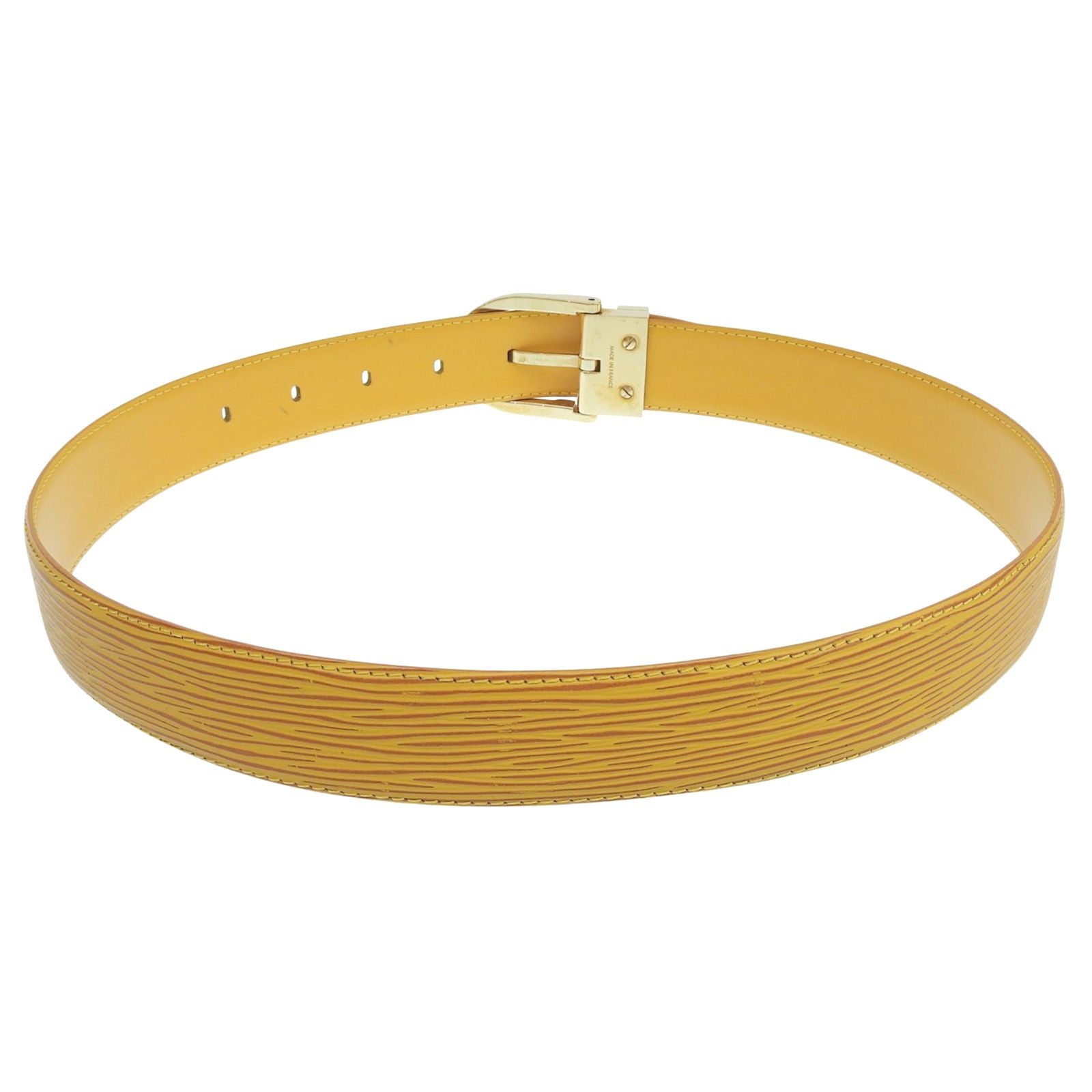 Louis Vuitton Ceinture Epi Leather Belt Yellow Gold — view 3
