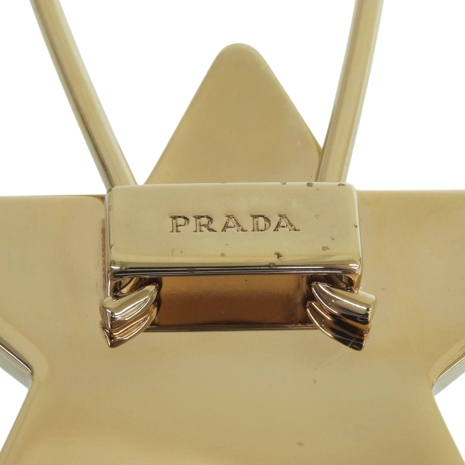 Prada Saffiano Leather Star Key Holder — view 8