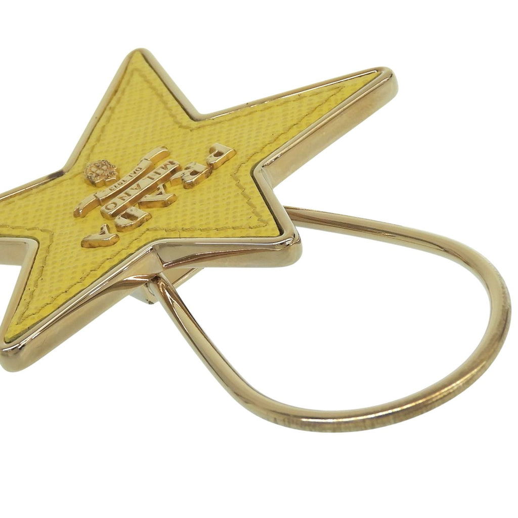 Prada Saffiano Leather Star Key Holder — view 6