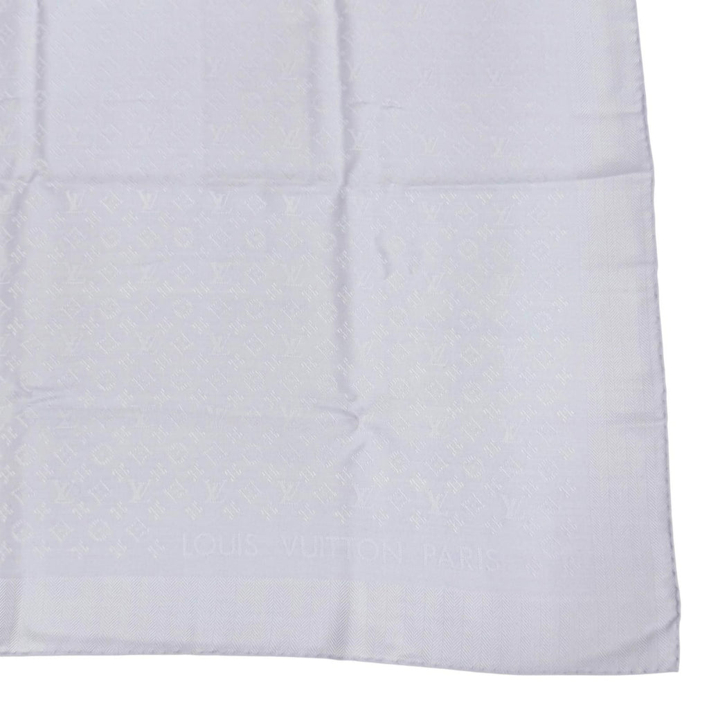 Louis Vuitton Evermore Shawl Silk Wool Monogram Light Purple Scarf — view 6