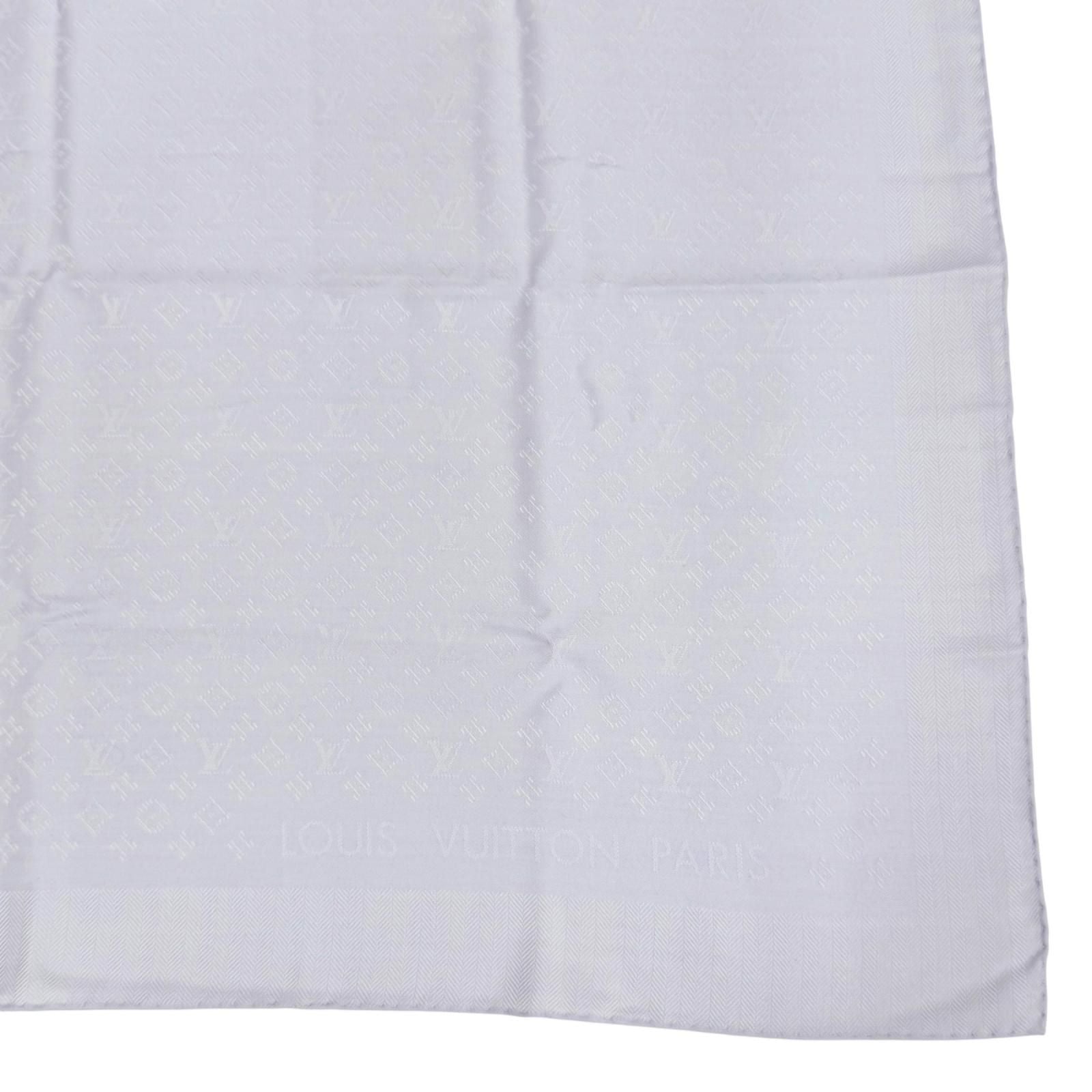 Louis Vuitton Evermore Shawl Silk Wool Monogram Light Purple Scarf — view 6