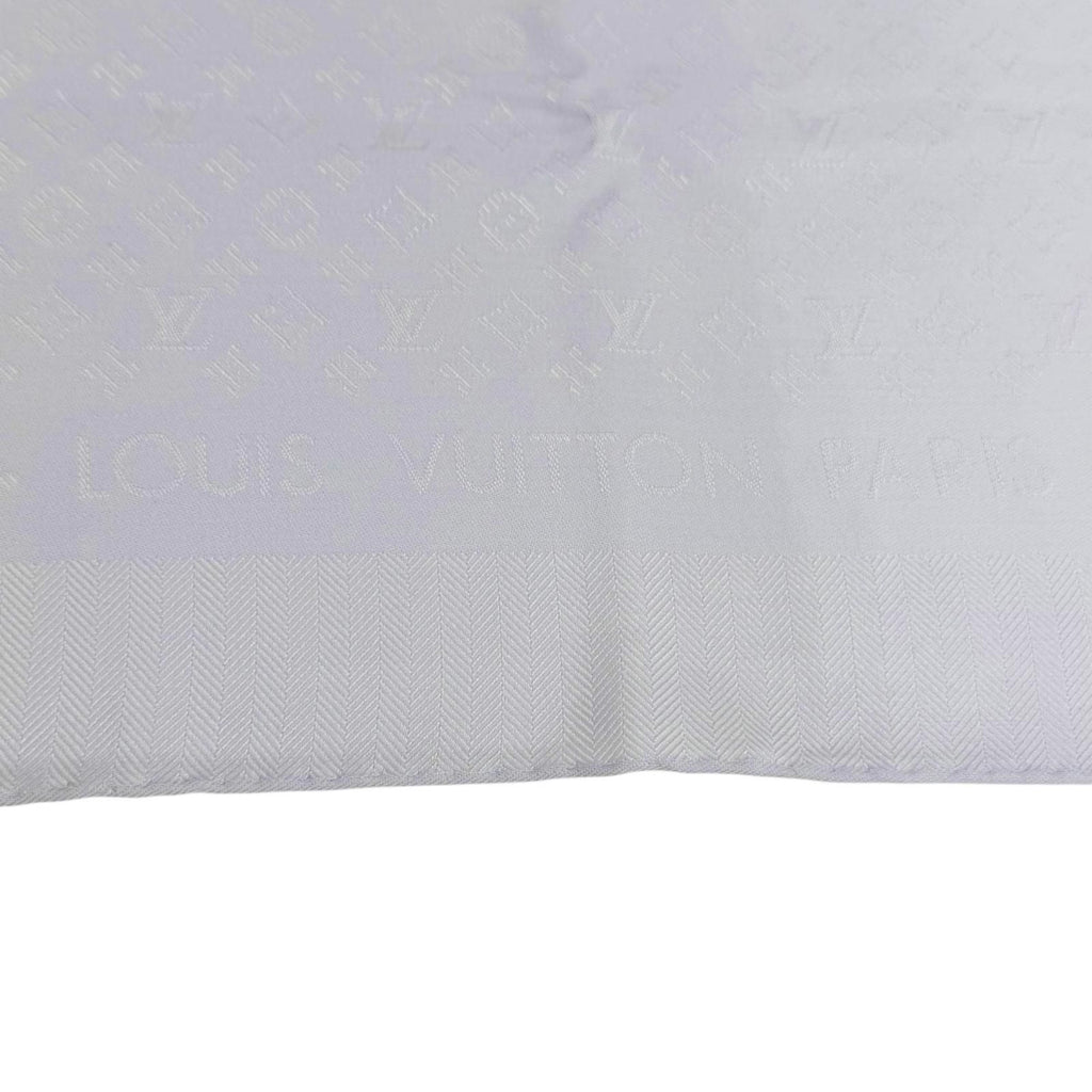 Louis Vuitton Evermore Shawl Silk Wool Monogram Light Purple Scarf — view 8