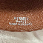 Hermes Vintage Box Calf Martin Margiela Era Clochette Leather Necklace Gold — view 6