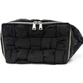 Bottega Veneta Padette Tech Cassette Intrecciato Handbag Black
