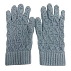Hermes Tori Maillon Cashmere Knit Gloves Light Blue S Recommended for Winter — view 2