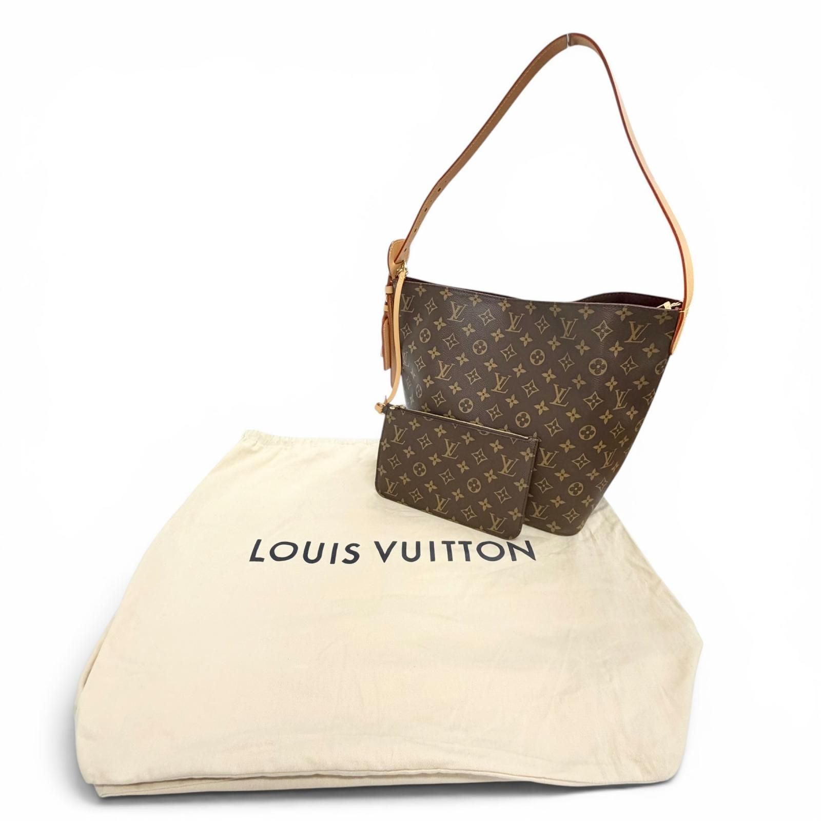 Louis Vuitton All in GM Monogram Canvas Pouch Bucket Bag Brown — view 2