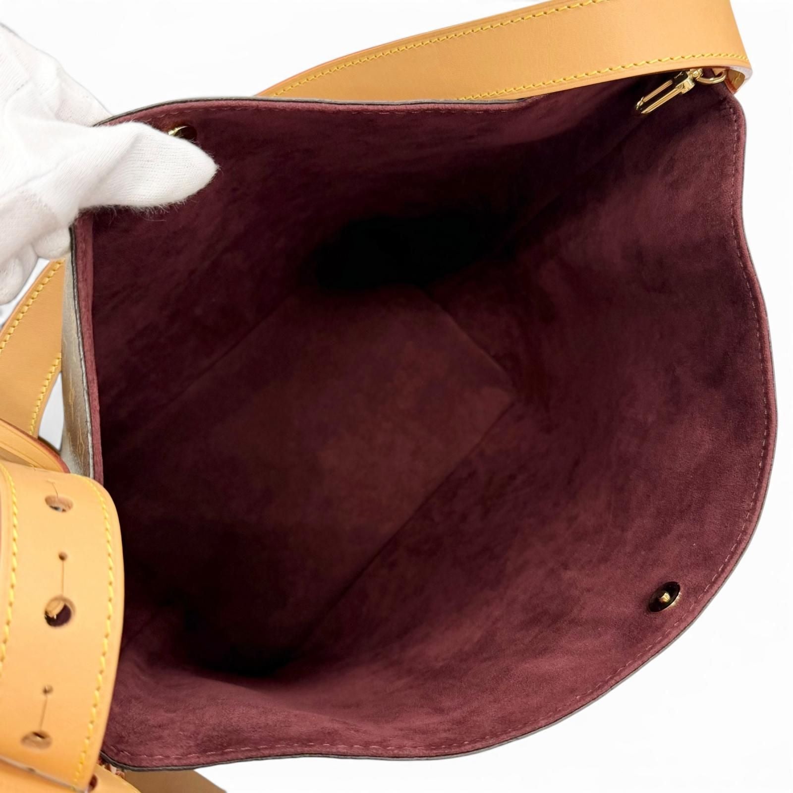 Louis Vuitton All in GM Monogram Canvas Pouch Bucket Bag Brown — view 7