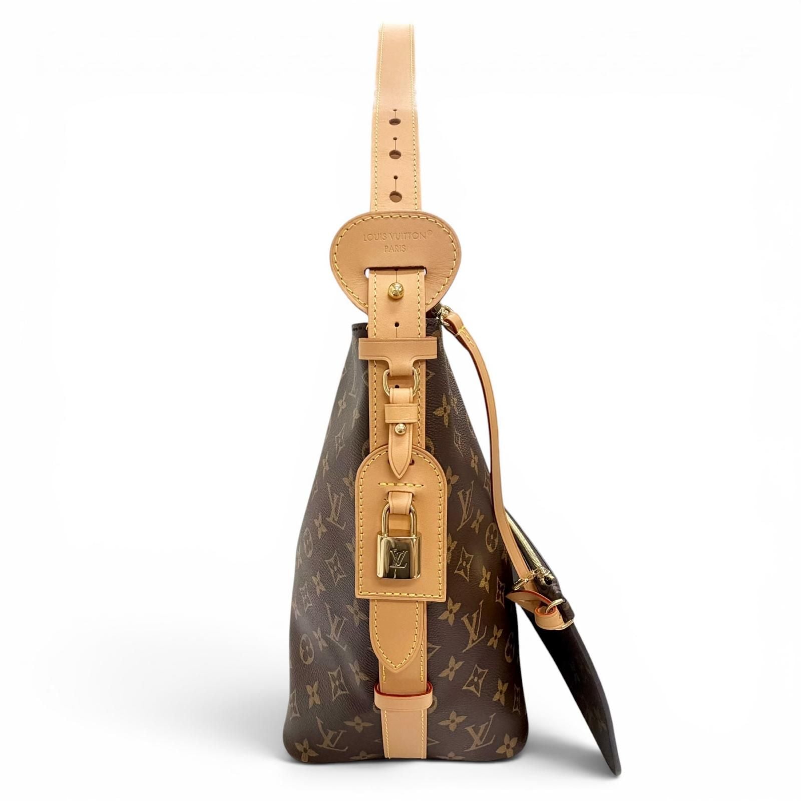 Louis Vuitton All in GM Monogram Canvas Pouch Bucket Bag Brown — view 5