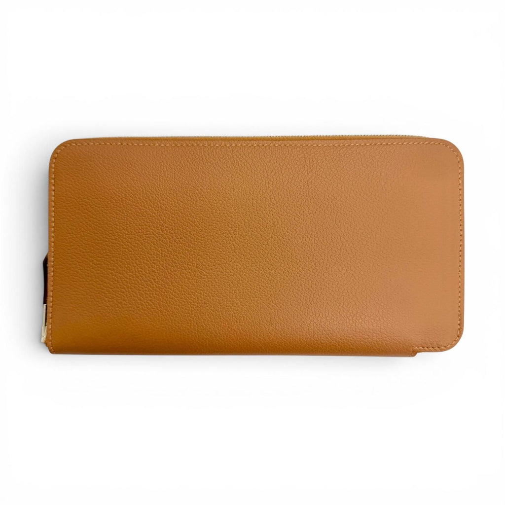 Hermes Azap Long Silk in Color Gold Silver Zip Around Wallet — view 3
