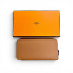 Hermes Azap Long Silk in Color Gold Silver Zip Around Wallet — view 2