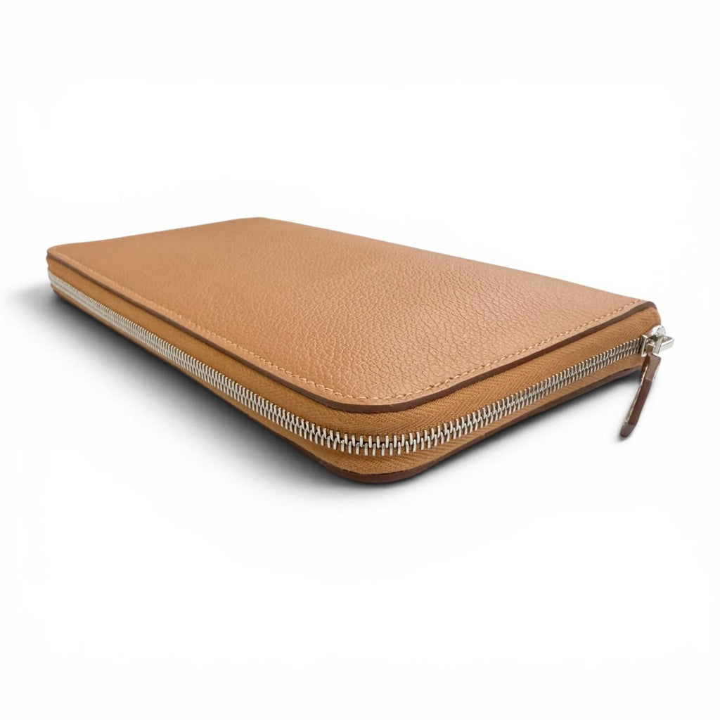 Hermes Azap Long Silk in Color Gold Silver Zip Around Wallet — view 4