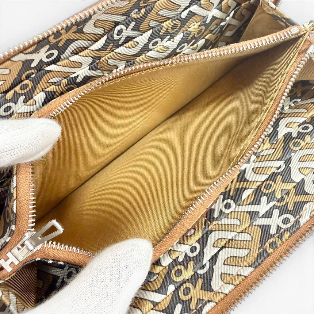 Hermes Azap Long Silk in Color Gold Silver Zip Around Wallet — view 7