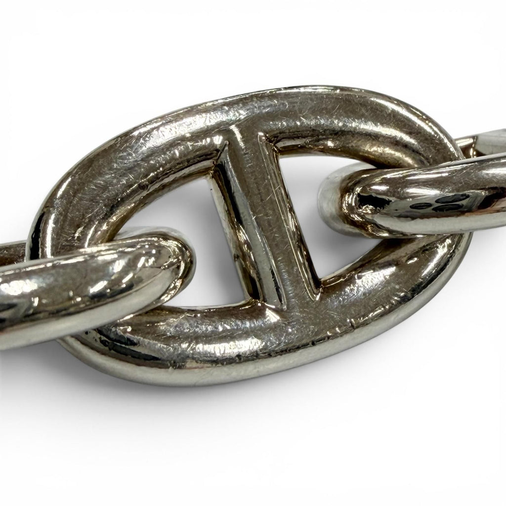 Hermes Chaine D'ancre TGM 12 Links Chain Bracelet Silver — view 4