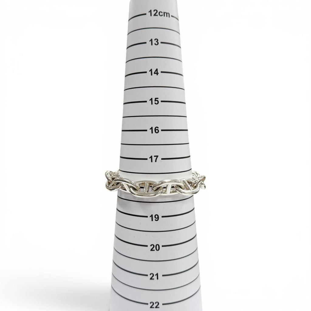 Hermes Chaine D'ancre TGM 12 Links Chain Bracelet Silver — view 6