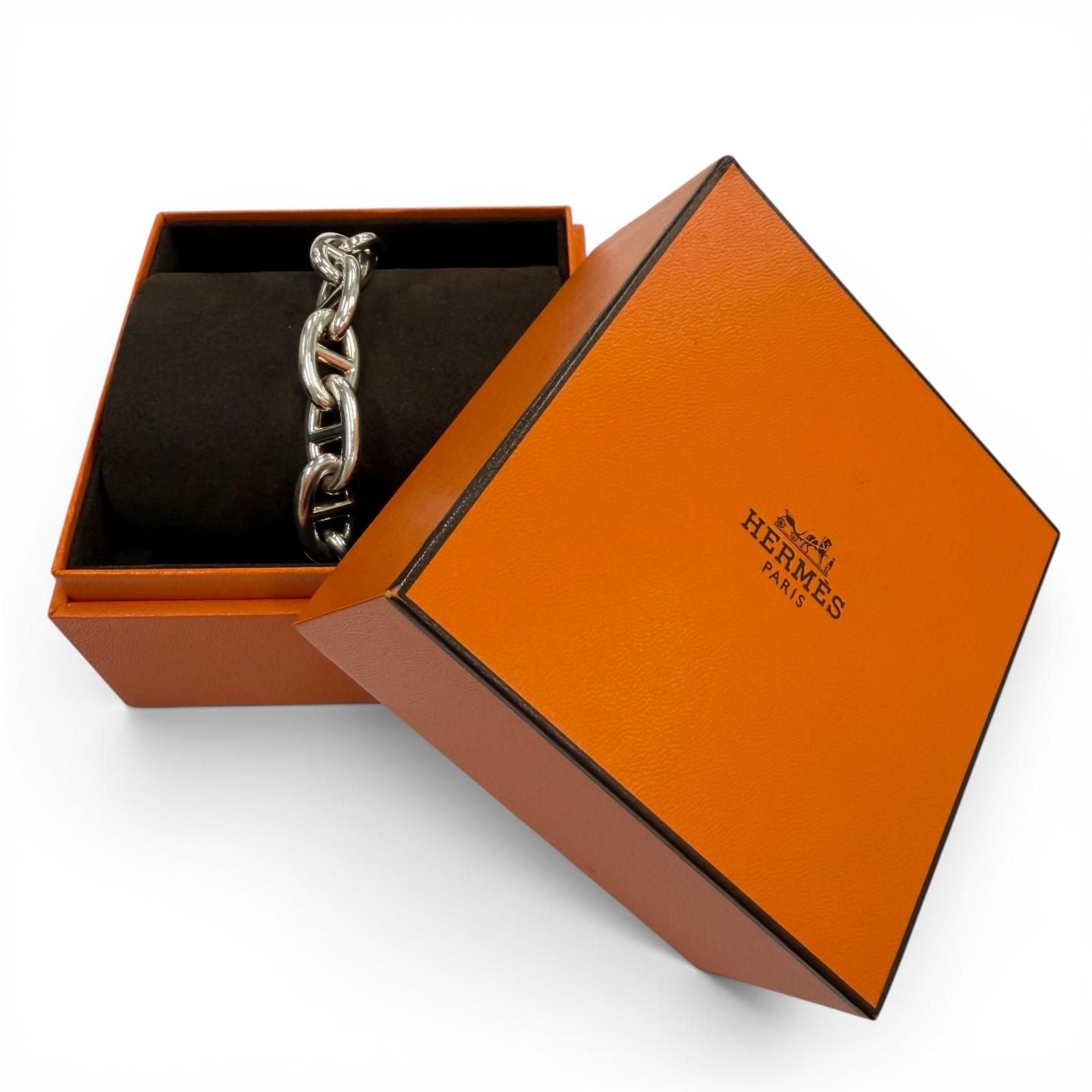 Hermes Chaine D'ancre TGM 12 Links Chain Bracelet Silver — view 2