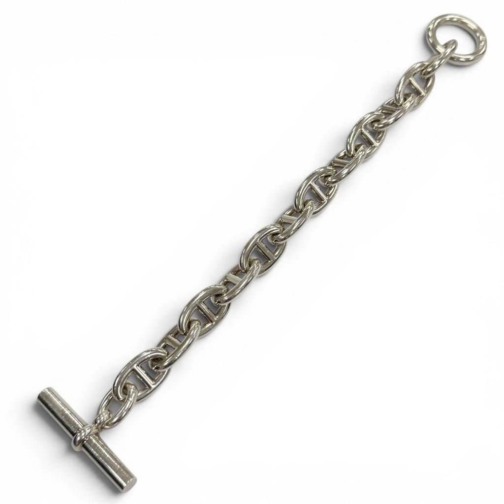 Hermes Chaine D'ancre TGM 12 Links Chain Bracelet Silver — view 3