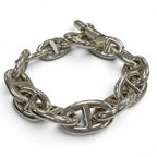 Hermes Chaine D'ancre TGM 12 Links Chain Bracelet Silver