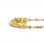 Chanel Vintage Circle CC Logo Necklace Gold — view 5