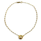 Chanel Vintage Circle CC Logo Necklace Gold — view 3