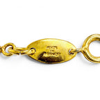 Chanel Vintage Circle CC Logo Necklace Gold — view 8
