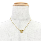 Chanel Vintage Circle CC Logo Necklace Gold — view 2