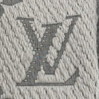 Louis Vuitton Echarpe Logo Mania Wool Silk Blend Gripe Loulou Fringe Scarf — view 6