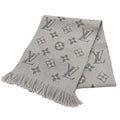 Louis Vuitton Echarpe Logo Mania Wool Silk Blend Gripe Loulou Fringe Scarf