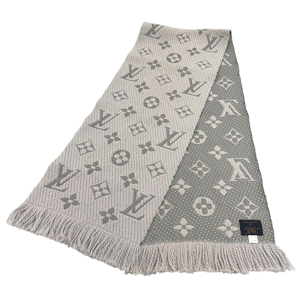 Louis Vuitton Echarpe Logo Mania Wool Silk Blend Gripe Loulou Fringe Scarf — view 3