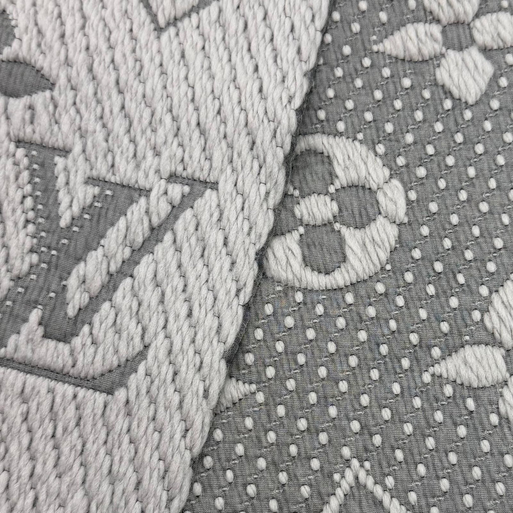 Louis Vuitton Echarpe Logo Mania Wool Silk Blend Gripe Loulou Fringe Scarf — view 4