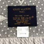 Louis Vuitton Echarpe Logo Mania Wool Silk Blend Gripe Loulou Fringe Scarf — view 7