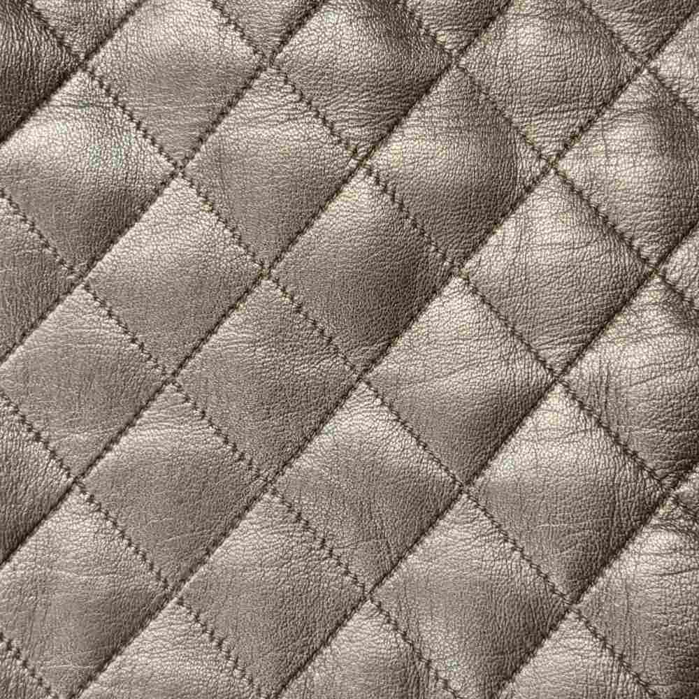 Chanel Leather Skirt Quilted CC Logo Lambskin 38 Brown — view 3