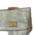 Chanel Leather Skirt Tight Lambskin Knee Length 38 Gold — view 4