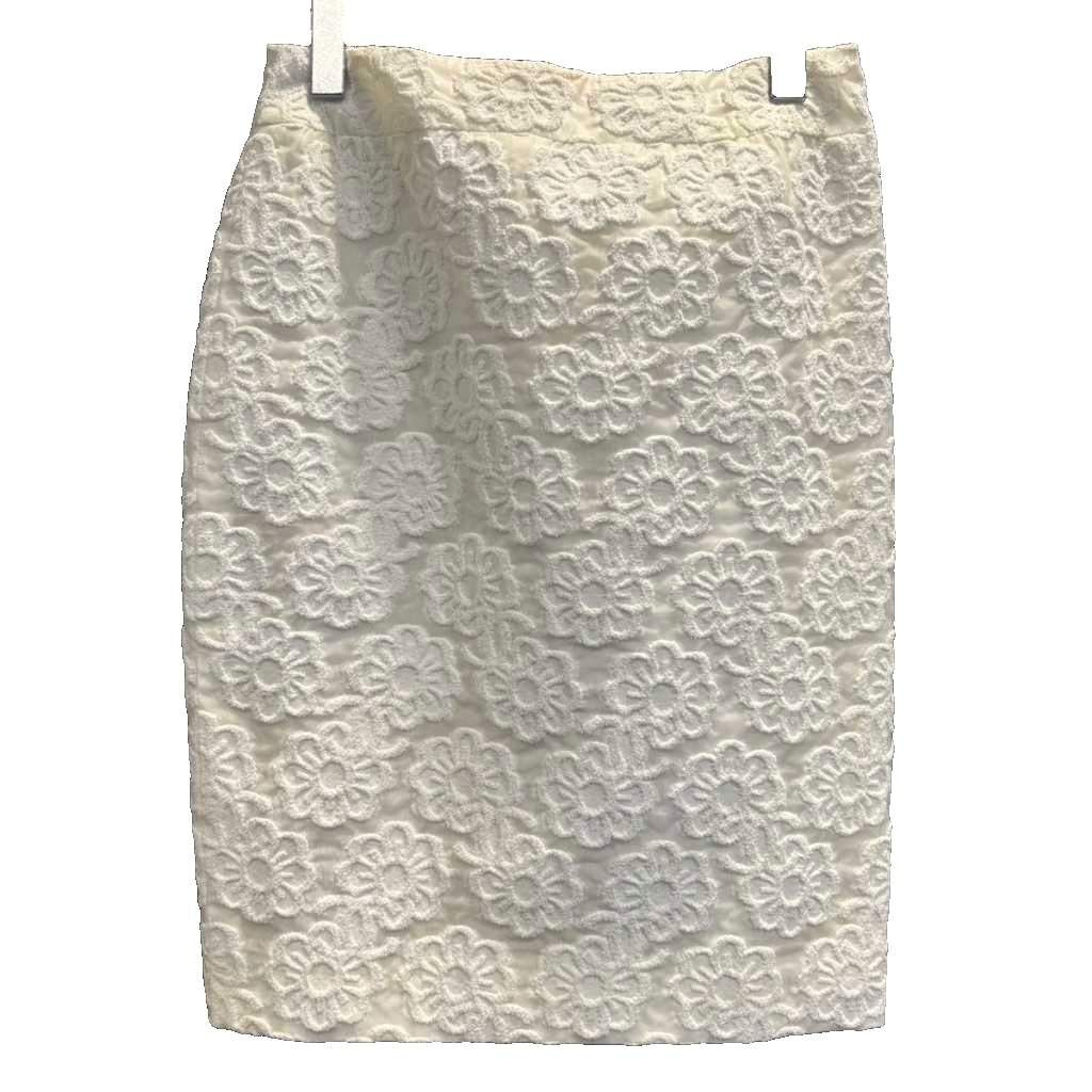 Chanel Skirt Tight Knee Length 38 White