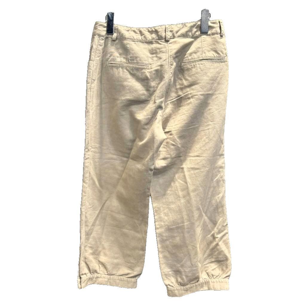 Chanel Linen Blend Cropped Pants 38 Beige — view 2