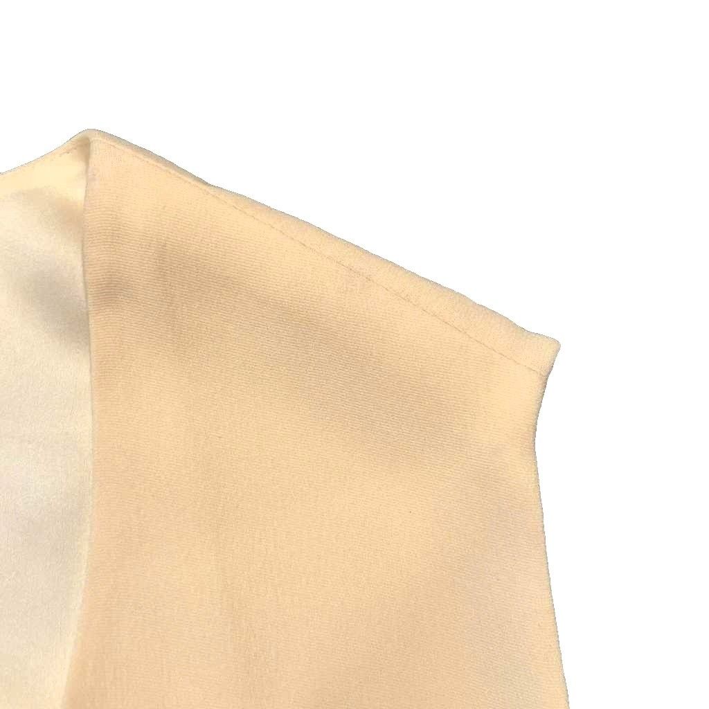Chanel Dress Bicolor Knee Length Sleeveless CC Logo 40 Beige Black — view 3