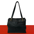 Chanel Seal Present 3 Vintage CC Logo Lambskin Shoulder Bag Mini Tote Black
